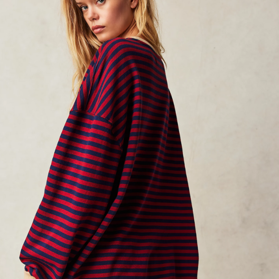 Sophia | Gestreepte oversize sweatshirt