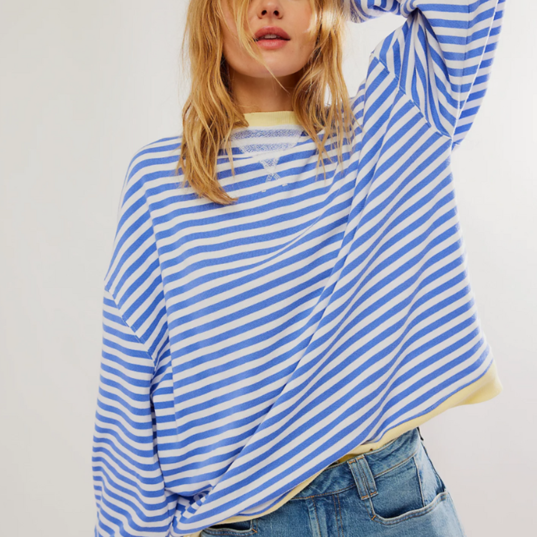 Sophia | Gestreepte oversize sweatshirt